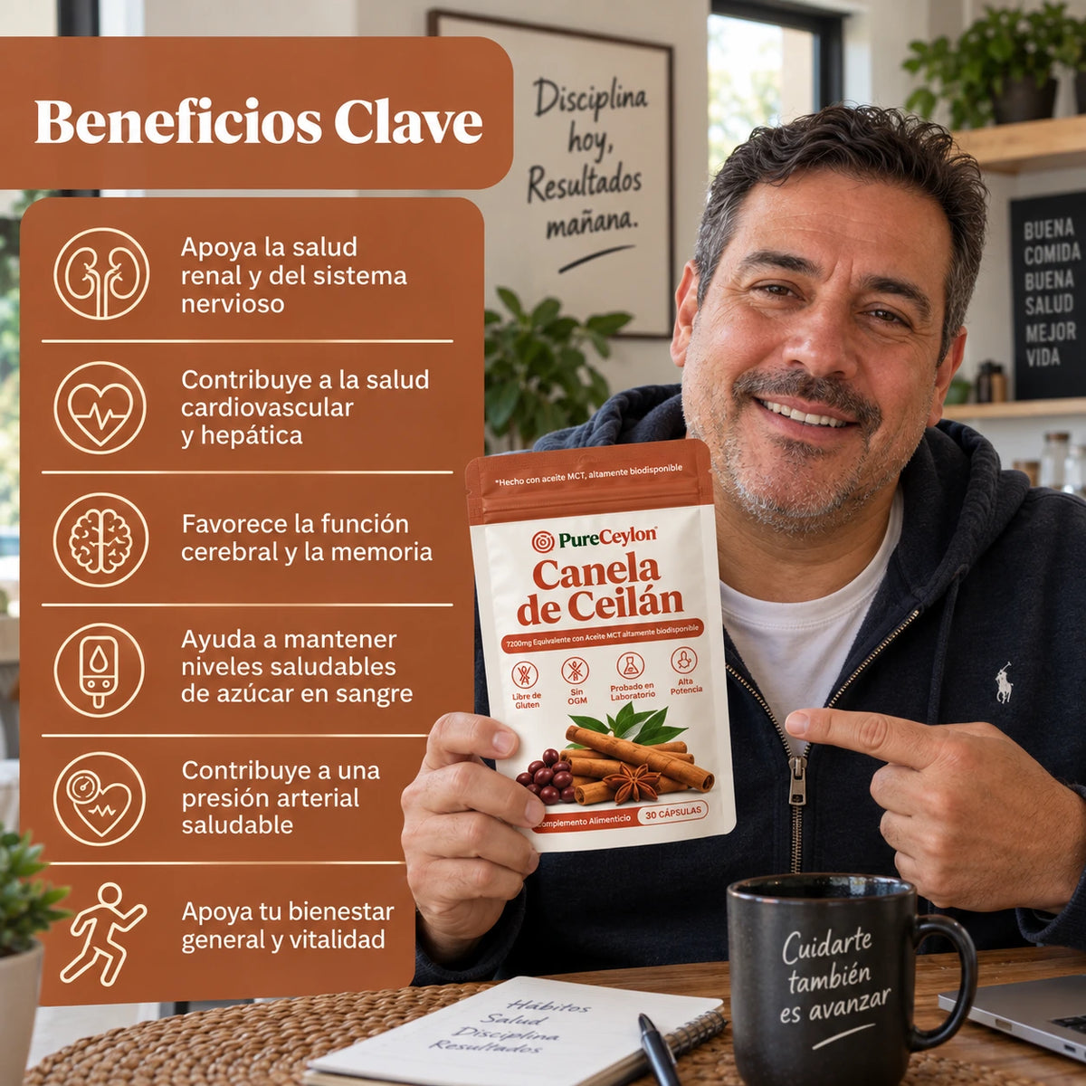 Controla tu Azúcar · Canela de Ceilán Concentrada 12:1 con Aceite MCT