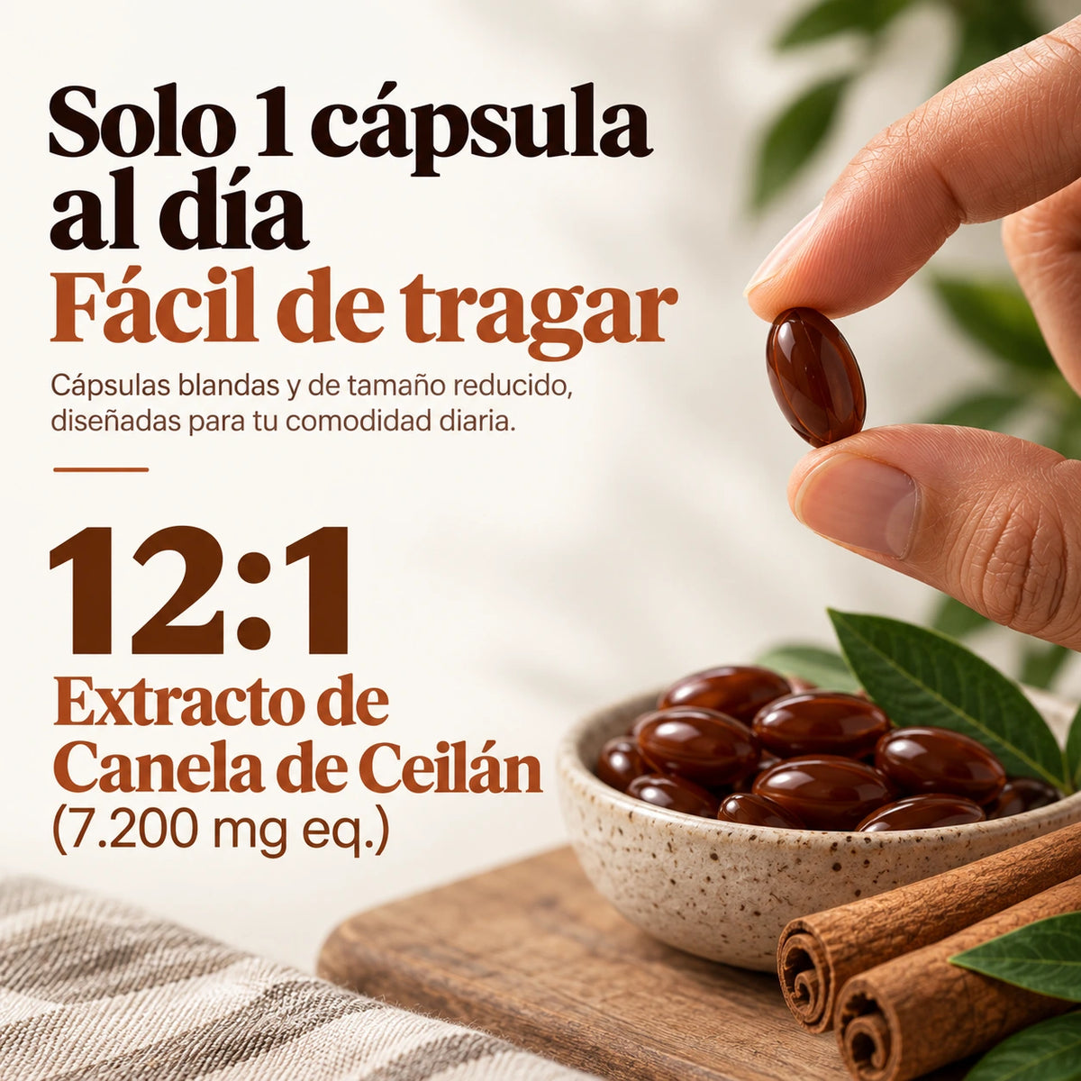 Controla tu Azúcar · Canela de Ceilán Concentrada 12:1 con Aceite MCT