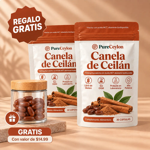 Controla tu Azúcar · Canela de Ceilán Concentrada 12:1 con Aceite MCT